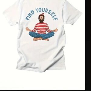 You Choose Color Graphic T-Shirt with Red and Blue Design Where’s Waldo